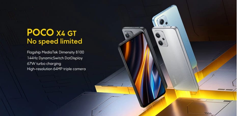 POCO X4 GT 5G أفضل هواتف الألعاب 1 poco x4 gt سرعة غير محدودة للهاتف
