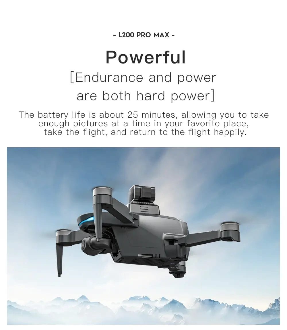 مراجعة L200 Pro Max استكشف أوضاع الطيران الذكية والمتقدمة 16 التحمل و القوة تتميز بها الطائرة بدون طيار L200 PRO MAX 4K