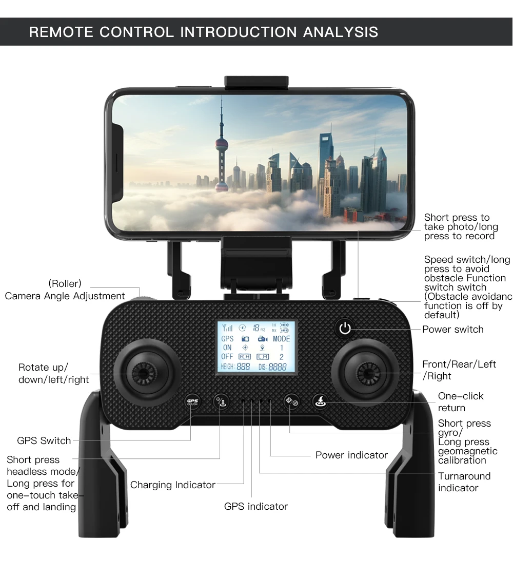 مراجعة L200 Pro Max استكشف أوضاع الطيران الذكية والمتقدمة 12 ريموت تحكم سلسة و متقدمة تأتي بها DRONE L200 PRO MAX