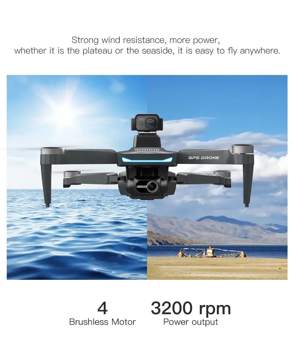 مراجعة L200 Pro Max استكشف أوضاع الطيران الذكية والمتقدمة 11 مقاومة قوية للرياح فمن السهولة ان تطير في اي مكان الطائرة L200 PRO MAX 4K