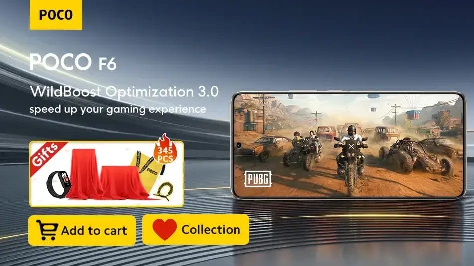 POCO F6 هاتف 5G الرائد مع تفوق الشحن التوربيني 8 POCO F6 يعمل مع تقنية WildBoost Optimization 3.0 و التي تقوم بتسريع تجربة الألعاب الخاصة بك