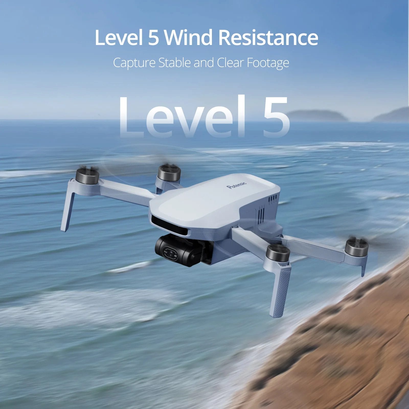 Potensic Mini Drone GPS 4K Professional أفضل درون في السوق 9 Potensic Mini Drone مقاومة للرياح من المستوى الخامس