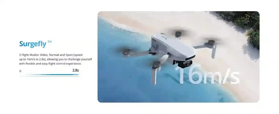 Potensic Mini Drone GPS 4K Professional أفضل درون في السوق 11 ثلاثة اوضاع طيران فيديو عادي و رياضي مما يسمح لك بتحذي نفسك بتجربة مرنة و سهلة في الطيران مع Potensic ATOM Mini Drone