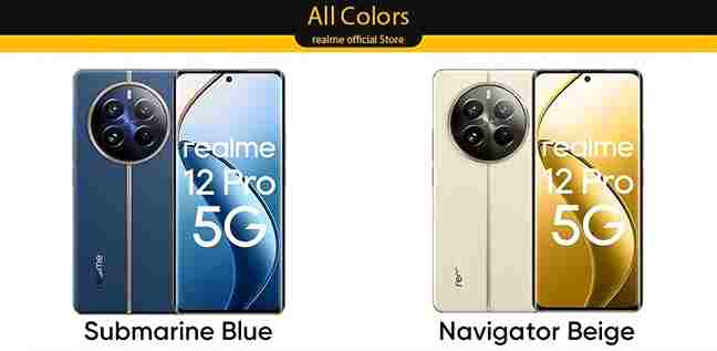 Realme 12 Pro 5G مواصفات مذهلة و تجربة استخدام استثنائية 16 Realme 12 Pro 5G الألون المتوفرة لهاتف