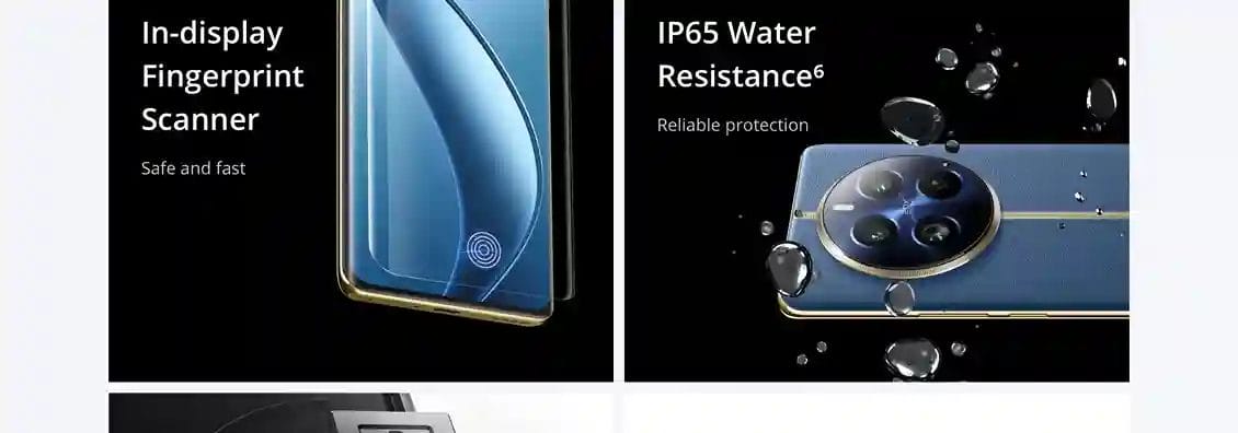 Realme 12 Pro 5G مواصفات مذهلة و تجربة استخدام استثنائية 15 Realme 12 Pro 5G مقاوم للماء بمعيار ip65 مع ماسح بصمات الأصابغ مدمج في الشاشة