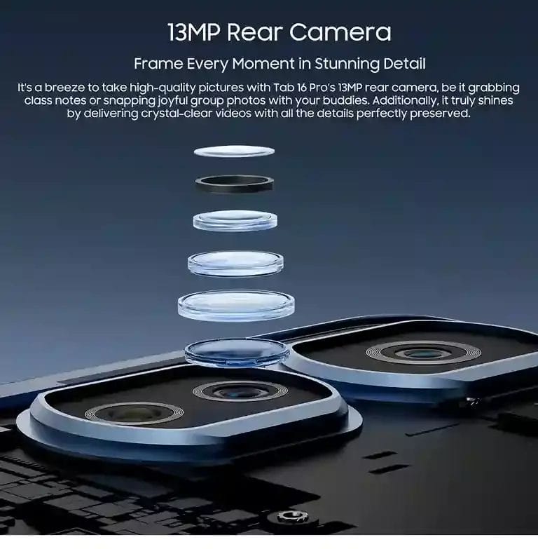 Blackview Tab 16 Pro كاميرا خلفية 13 ميجابكسل لالتقاط كل لحظة بتفاصيل مذهلة