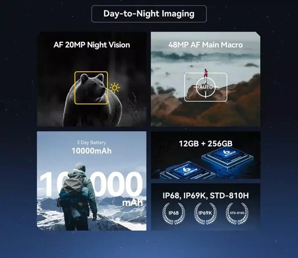 IIIF150 B2 أداء متكامل ليلاً ونهاراً (بطارية، كاميرا، ومتانة)