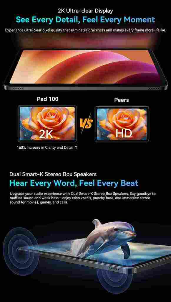 OSCAL Pad 100 وضوح الشاشة يجعلك ترى كل التفاصيل.