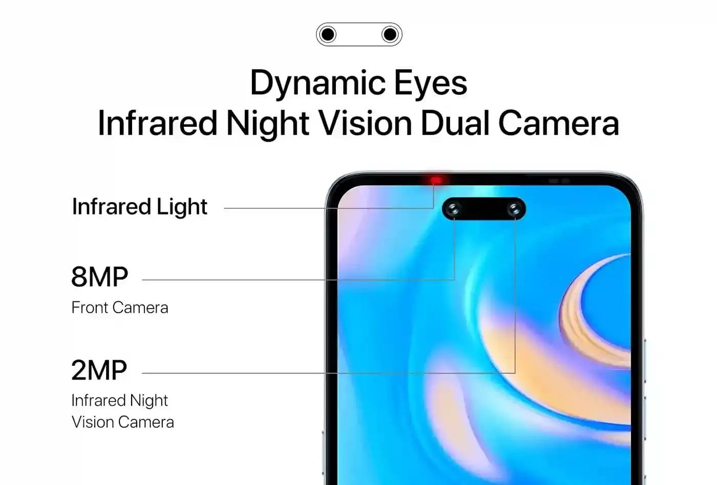 UMIDIGI G6 5G - كاميرا أمامية للرؤية الليلية بالأشعة تحت الحمراء