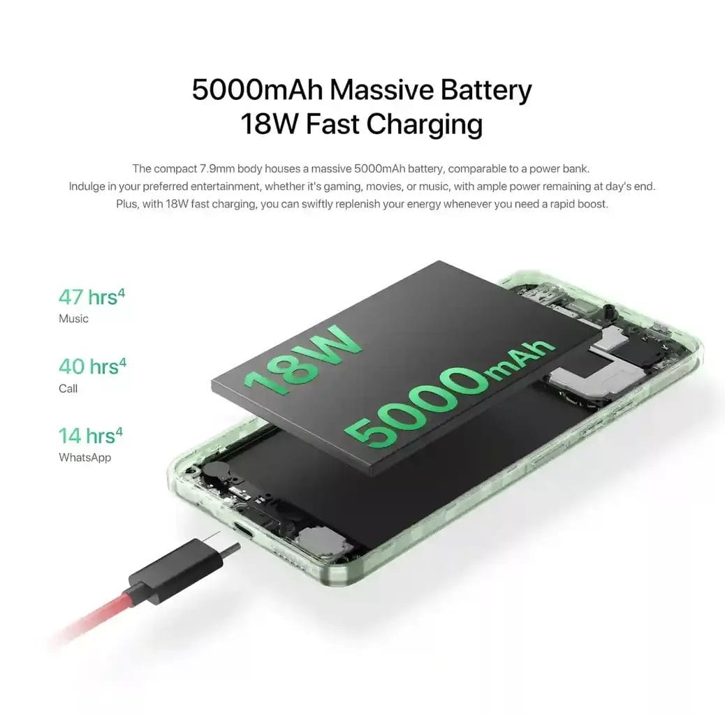 بطارية 5000mAh وشحن سريع 18W طاقة تدوم طوال اليوم مع UMIDIGI G9 5G