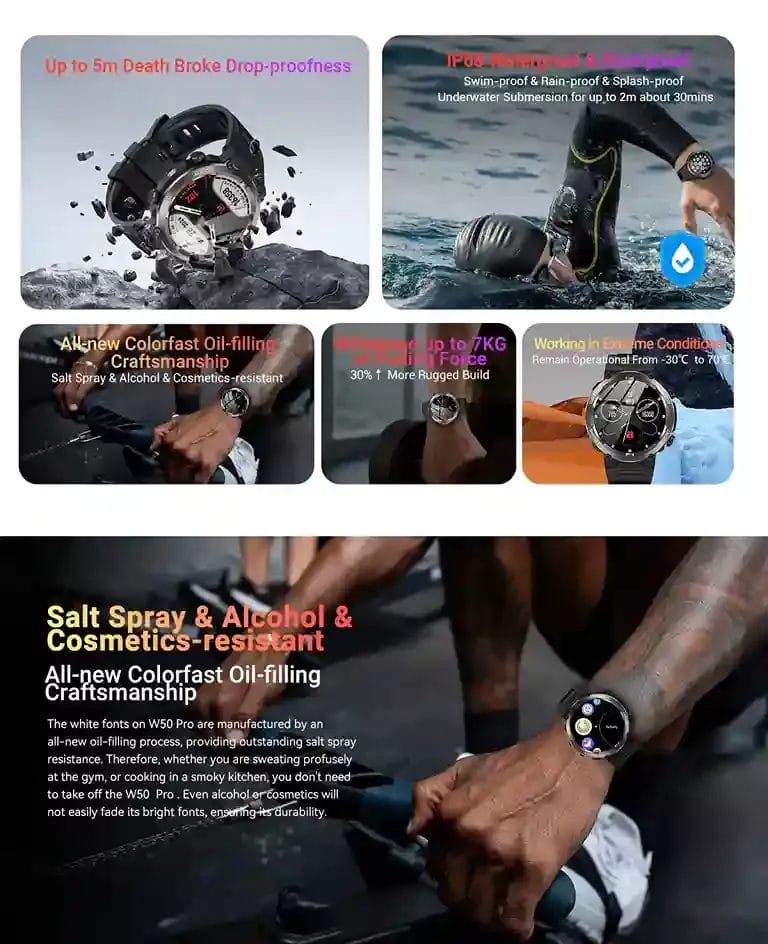 تحمل أقسى الظروف Blackview W50 Pro تعمل حتى في درجات حرارة قصوى وتتحمل الغمر تحت الماء