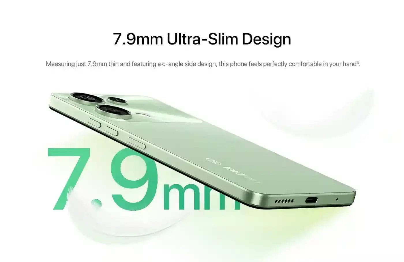 تصميم UMIDIGI G9 5G فائق النحافة 7.9 ملم لراحة لا مثيل لها في يدك