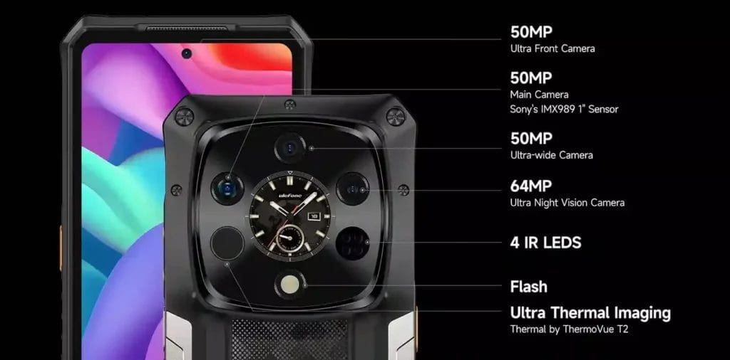 رؤية ليلية حرارية نظام كاميرات Ulefone Armor 28 Ultra المتكامل