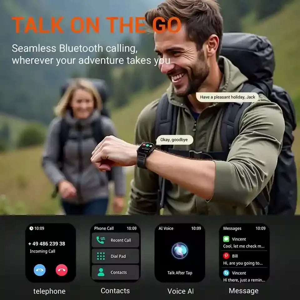 ساعة Blackview W70 Pro مكالمات بلوتوث سلسة أثناء التنقل