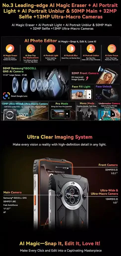 قلب Blackview BV8200 النابض معالج MediaTek Helio G100 لأداء لا يضاهى