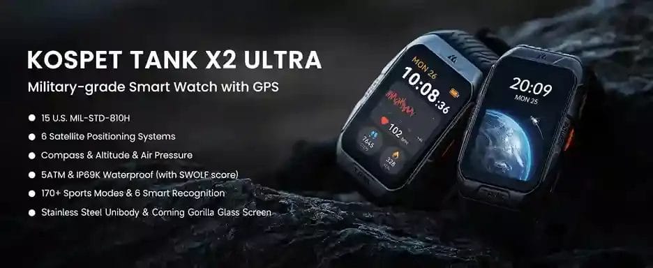 اكتشف قوة KOSPET TANK X2 Ultra متانة بمعايير عسكرية وملاحة دقيقة