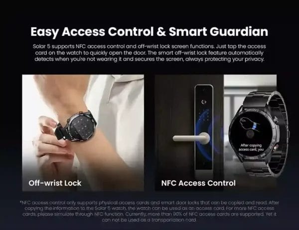 تحكم في الوصول بلمسة HAYLOU Solar 5 وتقنية NFC المتقدمة