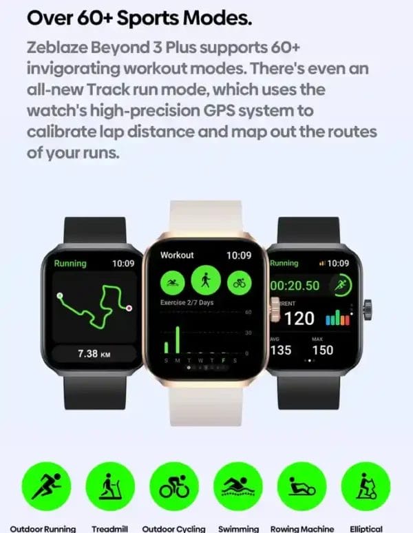 Zeblaze Beyond 3 Plus شريكك الرياضي الشامل مع 60+ وضعًا و GPS دقيق