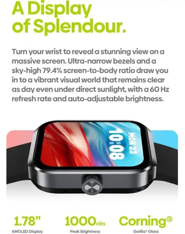 Zeblaze Beyond 3 Plus وضوح لا مثيل له 1.78 بوصة AMOLED بسطوع 1000 شمعة