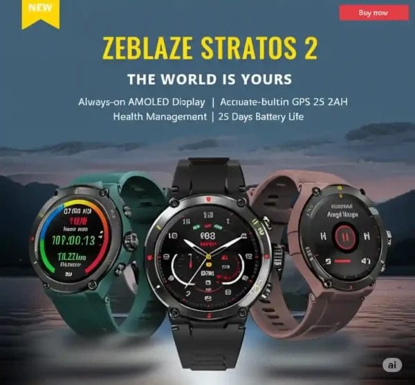 Zeblaze Stratos 2 رفيقك متعدد الألوان لكل مغامرة