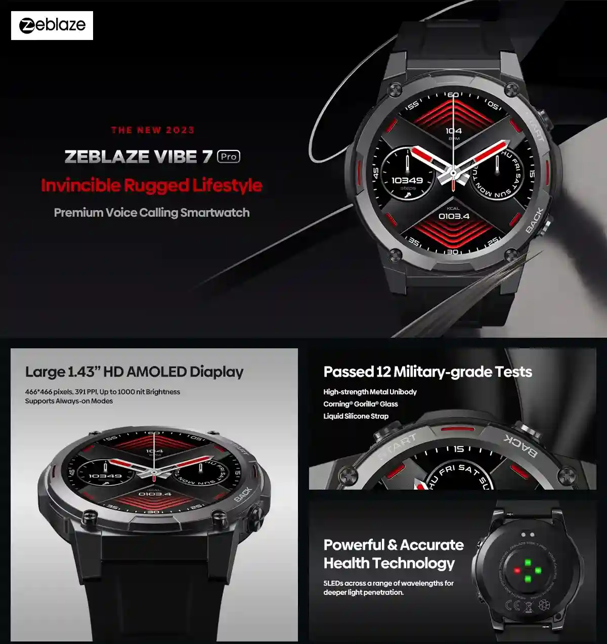 Zeblaze VIBE 7 PRO القوة، الأناقة، والأداء في ساعة واحدة
