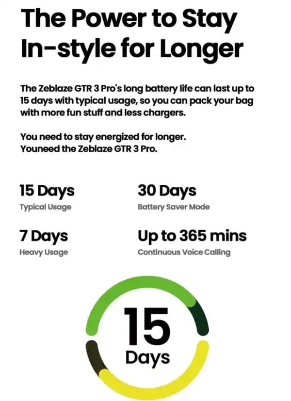 وداعا للشحن المتكرر قوة بطارية استثنائية مع Zeblaze GTS 3 Pro