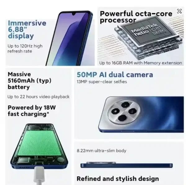 تعرف على Redmi 14C مواصفات رئيسية وتصميم أنيق