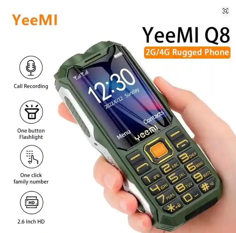 هاتف YEEMI Q8 GSM متانة ووظائف عملية في جهاز واحد